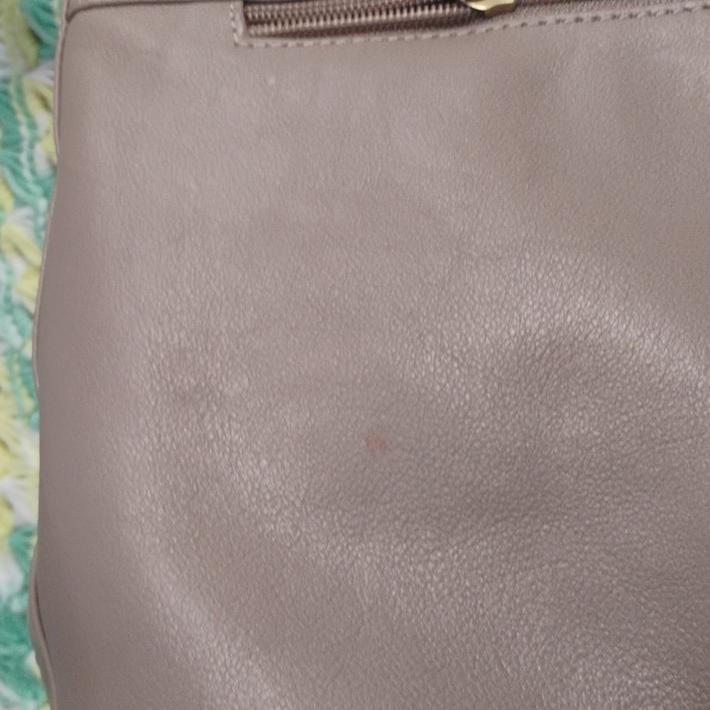 Elegant Taupe Shoulder Leather Bag - Picture 11 of 11